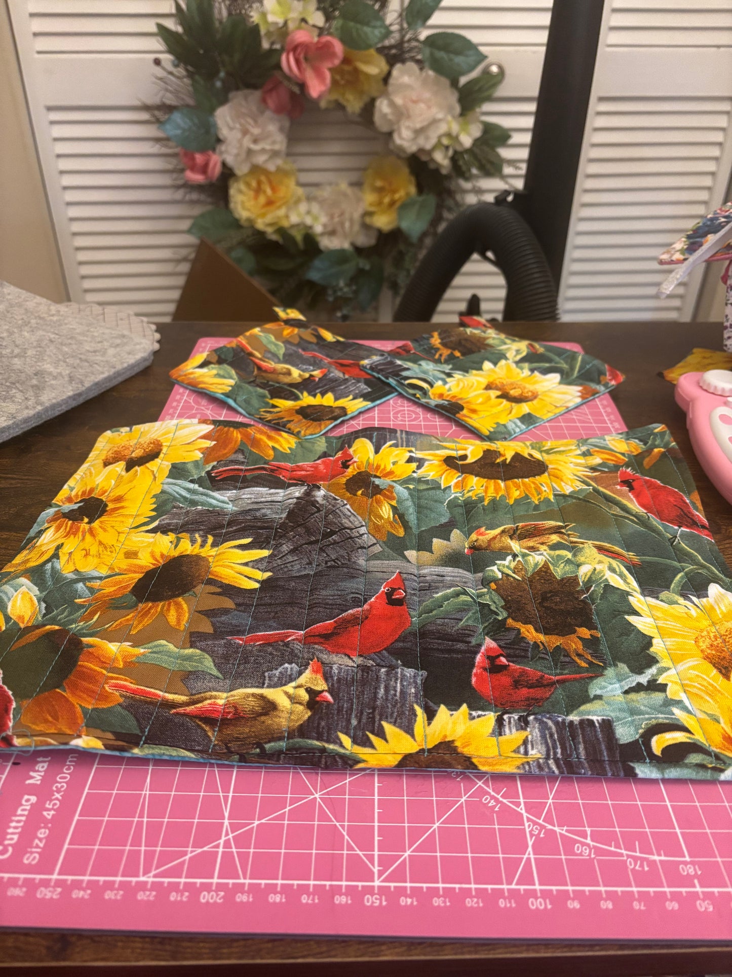 Custom 9”x13” Hot Pad w/ matching Mini Potholders
